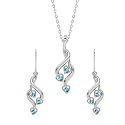 Clara 925 Sterling Silver Valentina Pendant Earring Chain for Women &amp; Girls