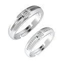 Clara 925 Sterling Silver Adjustable Couple Ring