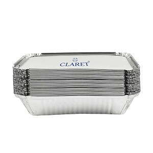 claret aluminium foil container 750 ml  food grade leak-proof amp oven safe  disposable tray for meal packing baking amp storage pack of 25