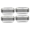 Claret Aluminium Foil Container 750 ML | Food Grade, Leak-Proof &amp; Oven Safe | Disposable Tray For Meal Packing, Baking &amp; Storage (Pack of 100)