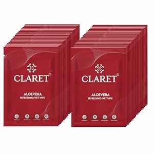claret refreshing and cleansing wet wipes pack of 200 for women men daily use  wet tissue for face cleaning  face wipes for travelling  ph balanced