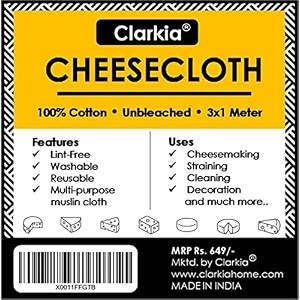 3x1 meter professional muslin cotton strainer or cheese cloth unbleached