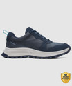 CLARKS ATLTrekFreeWP Navy Nubuck Running Shoes For