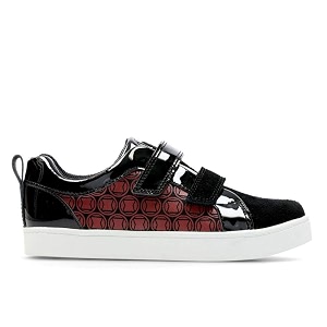 Clarks Boys City Hero Lo Black Red