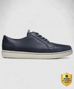 CLARKS Clarks Hodson Lace Navy Leather Sneakers