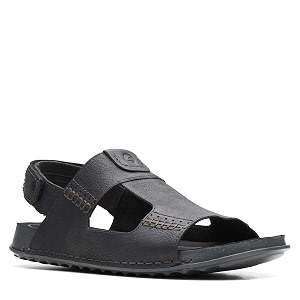 Clarks mens 26165191 Black Sandal