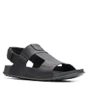 Clarks mens 26165191 Black Sandal