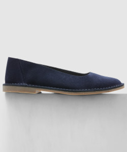 CLARKS Erin Stitch Navy Suede Casuals For