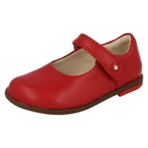 clarks girl39s red leather first walking shoes - 65 kids ukindia 23 eu