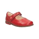 Clarks Girl's Red Leather First Walking Shoes - 7.5 Kids UK/India (25 EU)