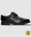 Clarks Hail cap Black Leather Slip On