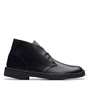 CLARKS Men's Desert Boot Chukka Boot, Black Leather, 13 M US