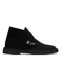 CLARKS Men's Desert Boot Chukka Boot, Black Leather, 13 M US
