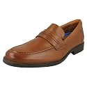 Clarks Mens Whiddon Loafer Black Leather Loafers