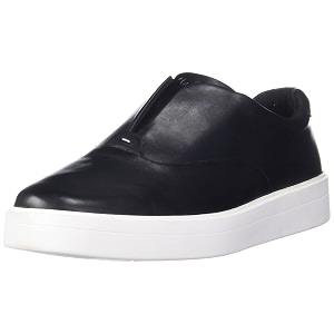 clarks women39s black leather track shoe-8 kids uk 26149560