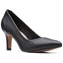 Clarks Womens Illeana Pump Black Smooth Pumps