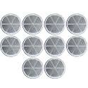 All Star Truck Parts Class A 3" Round Reflector Strong Stick-on - RED/AMBER for Trailers, Trucks, Automobiles, Mail Boxes, Boats, SUV's, RV's, Industrial Applications (10x White)