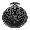 Classic Bronze/Black Mechanical Pocket Watches, Mechanical Vintage Bronze/Black Mechanical Pocket Watches Roman Numerals Black Dial Watches