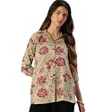 Classic collared cotton shirt with 34 sleeve