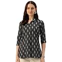 Classic collared cotton shirt with 34 sleeve