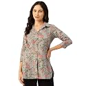Classic collared cotton shirt with 34 sleeve