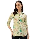 Classic collared cotton shirt with 34 sleeve