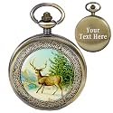 Classic Copper Design Hand Winding Mechanical Roman Number Steampunk Pocket Watch Mens Watches with Chain&Box