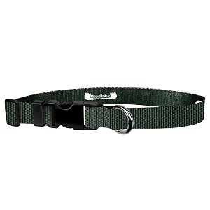 classic dog collar  adjustable pet collars 34 inch wide medium forest green