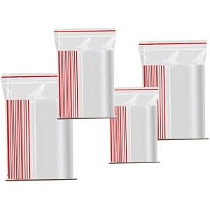 classic eco friendly bags svp zip lock pouch reusable resealable self lock covers plastic bags storage pouches -100pcs 5x6 inches - transparent