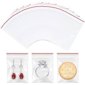 classic eco friendly bags svp - zip lock pouch reusable resealable clear plastic bags storage pouches and durable press seal apply to kitchen storage jewellery packaging -100pcs