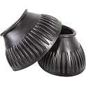 Classic Equine Rubber Pull-On Bell Boots, Black, Medium