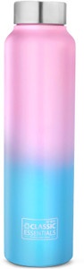 classic essentials stainless steel spring water bottle for sports school home office travel 1000 ml steel bottle