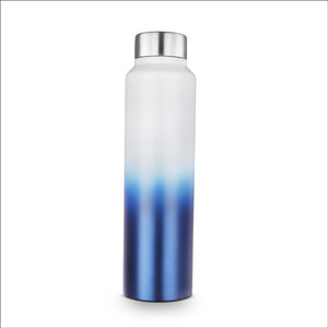classic essentials stainless steel spring water bottle 1000 ml steel bottle pack of 1 blue white