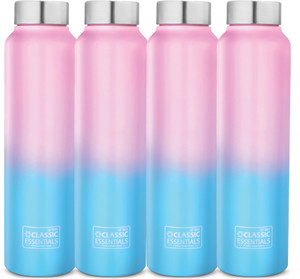 classic essentials stainless steel spring water bottle for sports school home office travel 1000 ml steel bottle