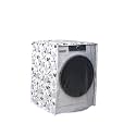 Classic® Front Load Washing Machine Cover Suitable for Bosch 6.5 Kg, 7 Kg, 7.5 Kg, 8 Kg, 8.5 Kg, 9 Kg (63cmsX63cmsX81cms, Half White &amp; Grey, Large)