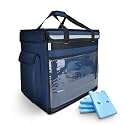 Classic Frost Cold Insulated 98 Liter Frozen Food Delivery Bag with Side Shoulder Strap - Blue (OS) | 98 liters (20 X 15 X 20 inch)