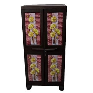 classic furniture liberty 4ft ratten yellow flower theme hanger system plastic wardrobeclosetcabinetcupboard for kids ampadults