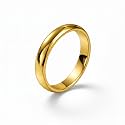 Classic Gold Plated Plain Wedding Band Ring