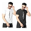 Classic Men Solid Polyester Round Neck Tshirt