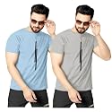 Classic Men Solid Polyester Round Neck Tshirt
