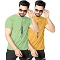 Classic Men Solid Polyester Round Neck Tshirt