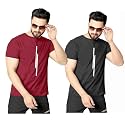 Classic Men Solid Polyester Round Neck Tshirt