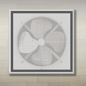 classic mosquito net for customized window - exhaust fan ventilation mesh for bathroom amp kitchen  size 35x60  colour grey  120 gsm fiberglass with self-adhesive tape
