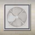 Classic Mosquito Net for Customized Window - Exhaust Fan Ventilation Mesh for Bathroom &amp; Kitchen | Size: 55X55 | Colour: Grey | 120 GSM Fiberglass with Self-Adhesive Tape