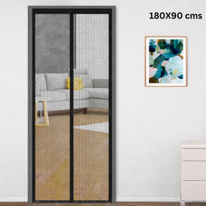 classic mosquito net net for door with magnet self-closing with full frame self adhesive hook polyester washable adults mosquito net