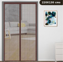Classic Mosquito Net Net For Door With Magnet Self-Closing with full frame self Adhesive Hook Polyester Washable Adults Mosquito Net