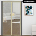 Classic Mosquito Net (200 cm X 110 cm) Magnetic Screen Fiberglass Door Net with Full Frame Hook&Loop Fibre Washable Adults Mosquito Net (200x110-White-FG, Frame Hung)