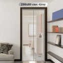 Classic Mosquito Net (200cm x 80cm)Magnetic Screen Door mesh Self-Closing with Full Frame self adesive Hook&Loop Fibre Washable Adults Mosquito Net (80x200-Grey-FG, Frame Hung)