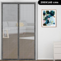 Classic Mosquito Net Net For Door With Magnet Self-Closing with full frame self Adhesive Hook Fibre Washable Adults Mosquito Net