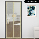 Classic Mosquito Net Net For Door With Magnet Self-Closing with full frame self Adhesive Hook Fibre Washable Adults Mosquito Net